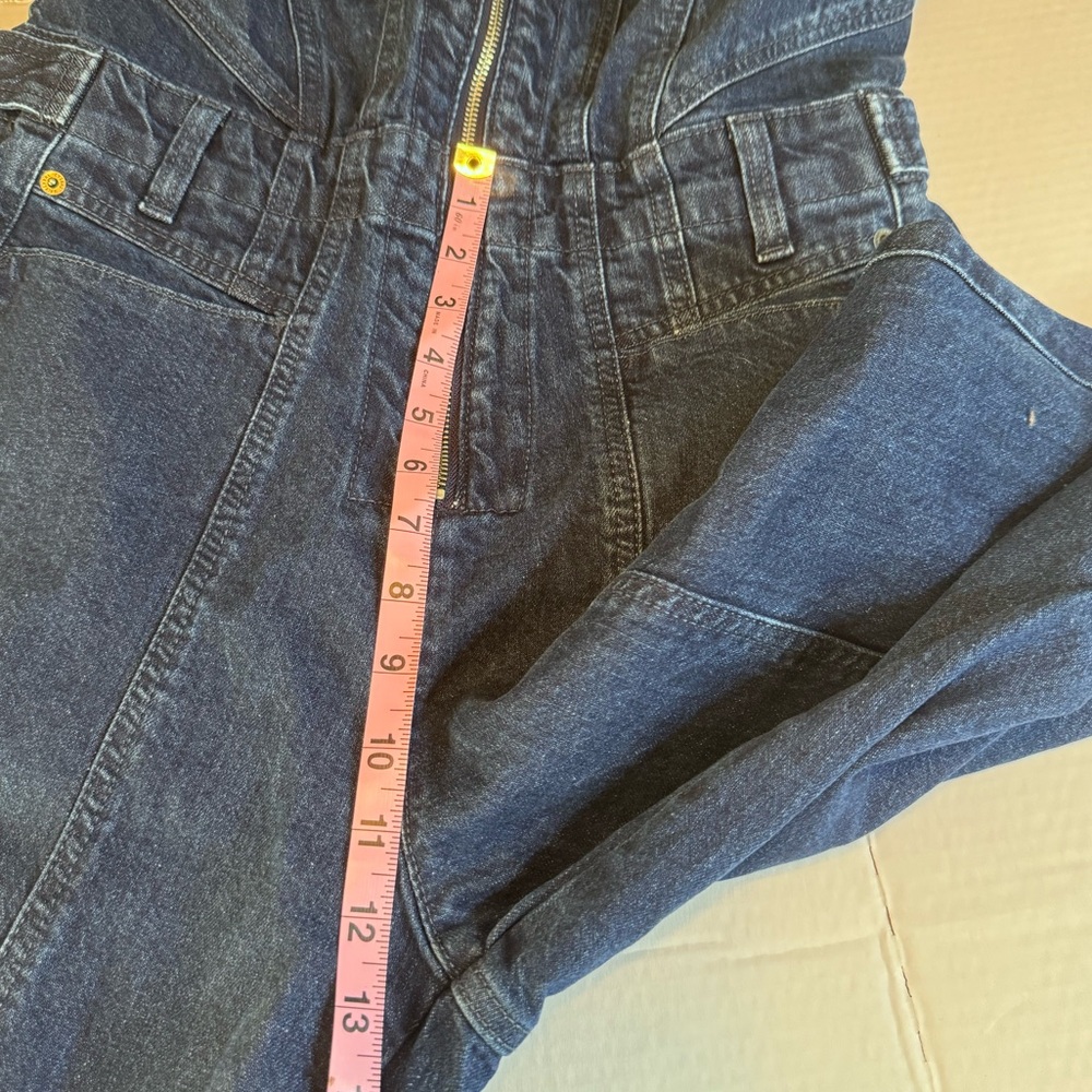 NWT Universal Thread Sleeveless Denim Jumpsuit Zip Front Coveralls Size 6 Blue - Picture 10 of 14